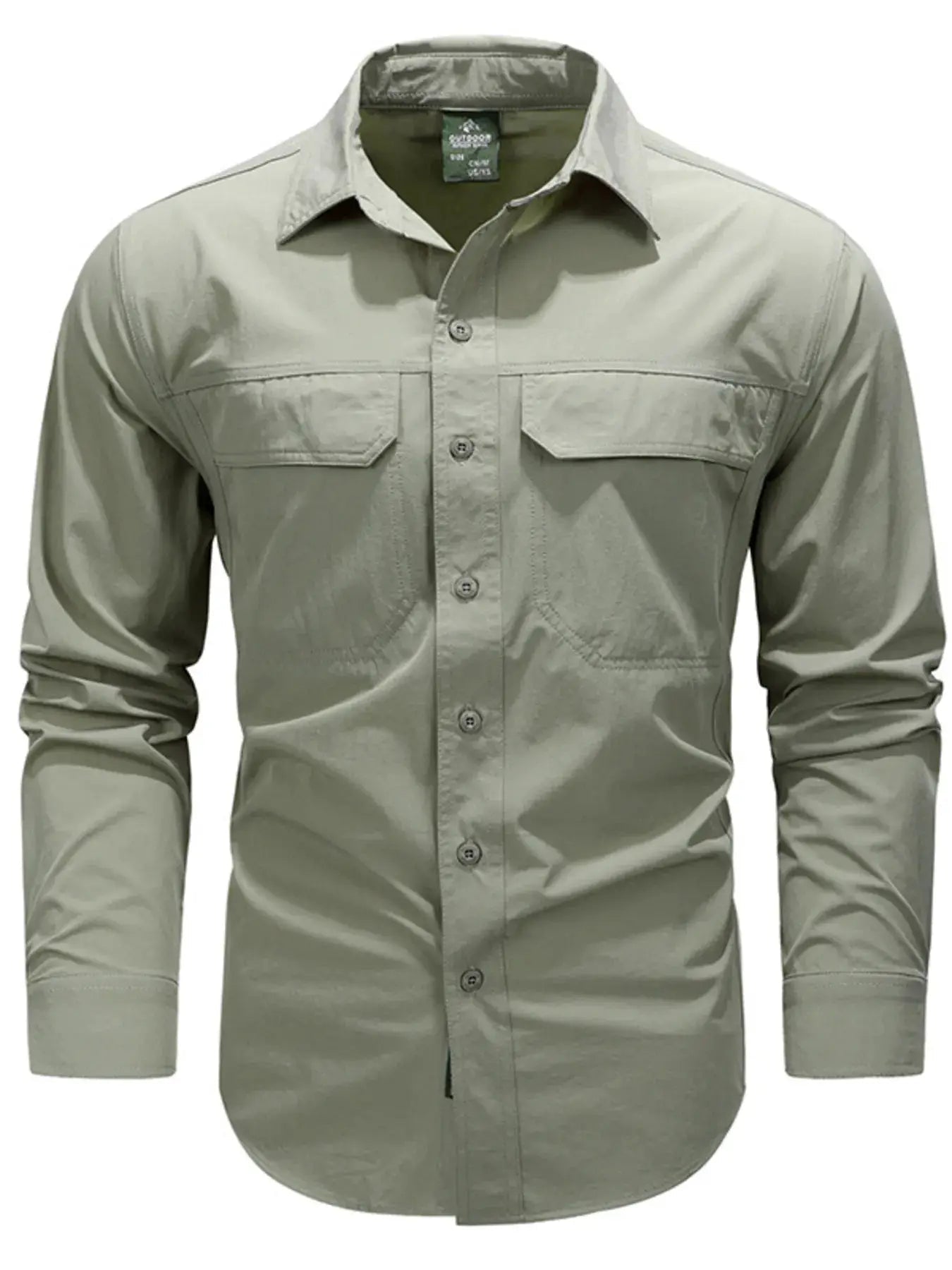 Mens Plus Size Lightweight Button Up Shirt With Chest Pockets - Fritsch & Co.