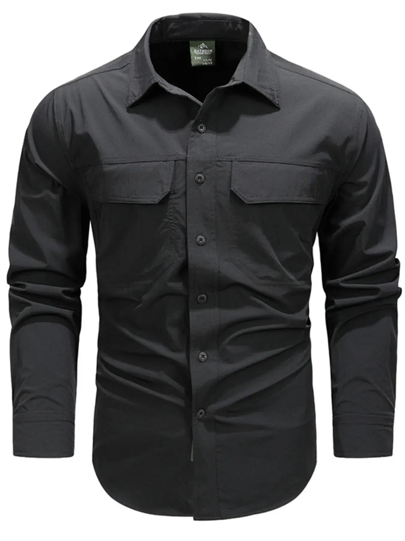 Mens Plus Size Lightweight Button Up Shirt With Chest Pockets - Fritsch & Co.