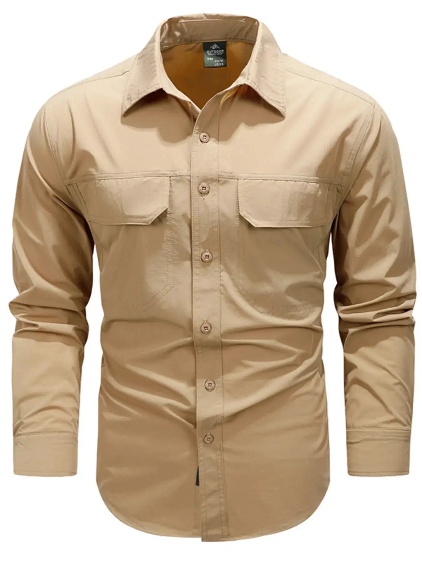 Mens Plus Size Lightweight Button Up Shirt With Chest Pockets - Fritsch & Co.