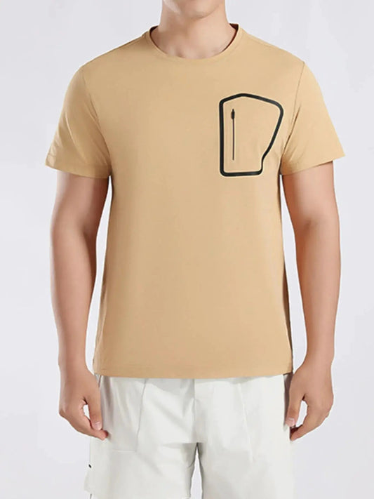 Men's Plus Size Round Neck Short Sleeve Active T-Shirt - Fritsch & Co.