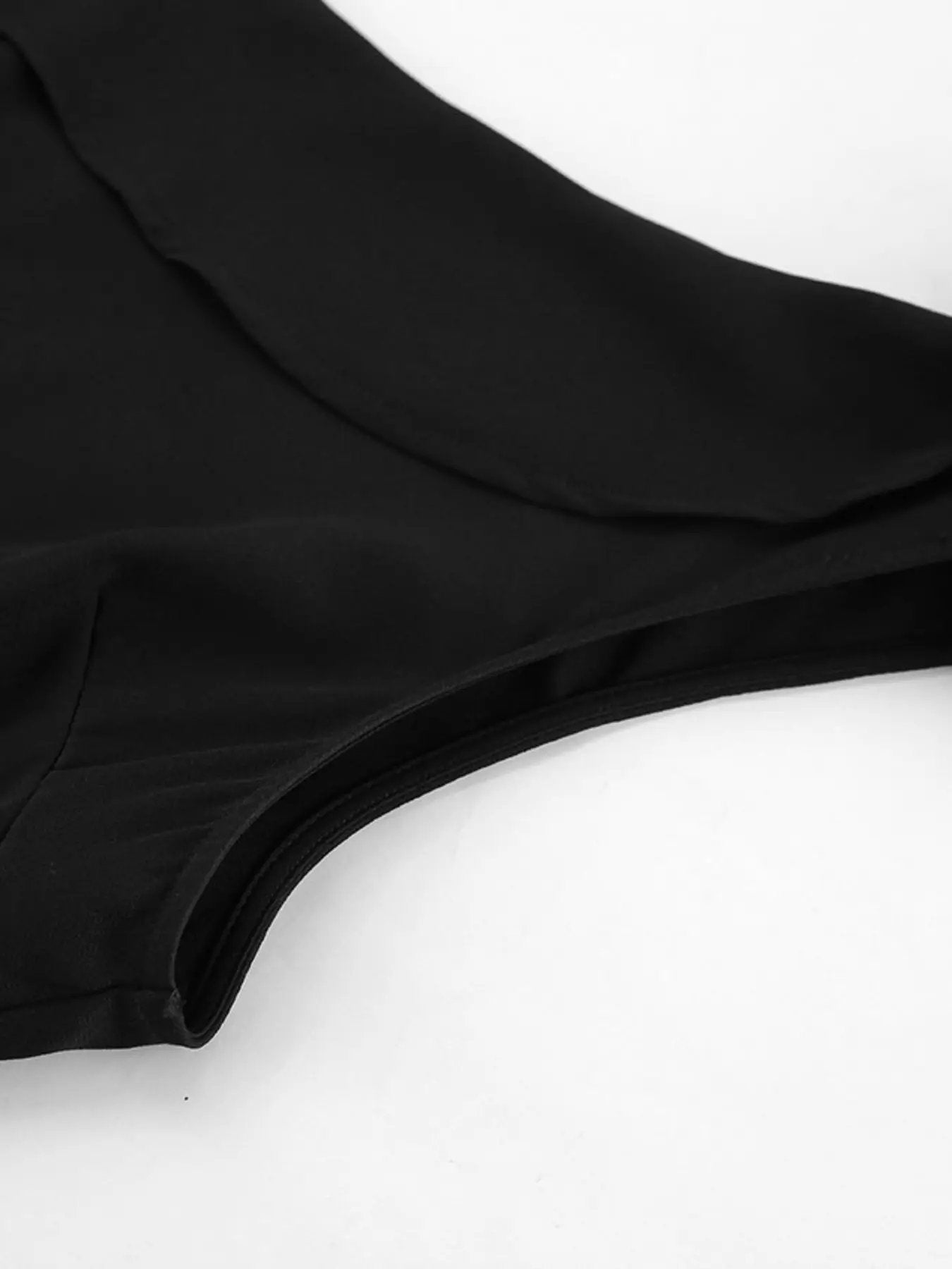 One Shoulder Bow Mini Dress Black Asymmetrical Detail Party Dress - Fritsch & Co.