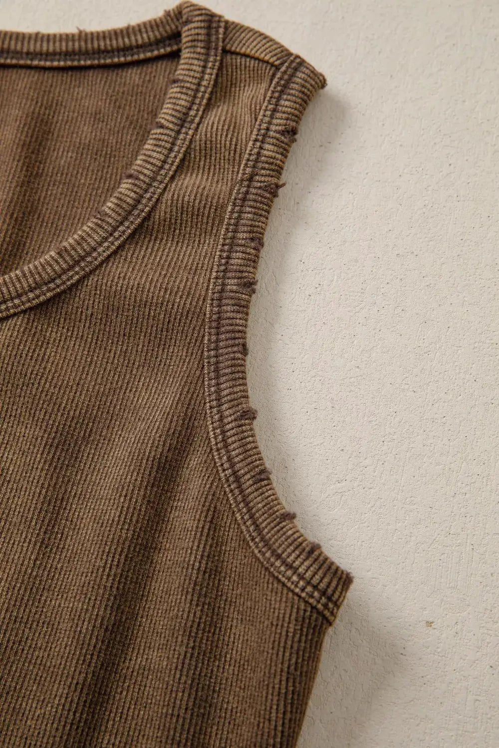 Pink Ribbed Button Front Tank Top With Wide Straps - Fritsch & Co.