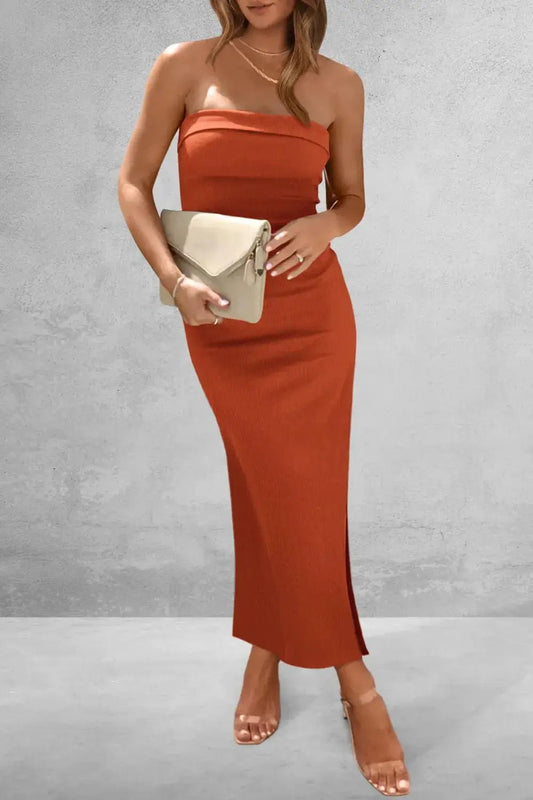 Slit Tube Midi Dress - Fritsch & Co.
