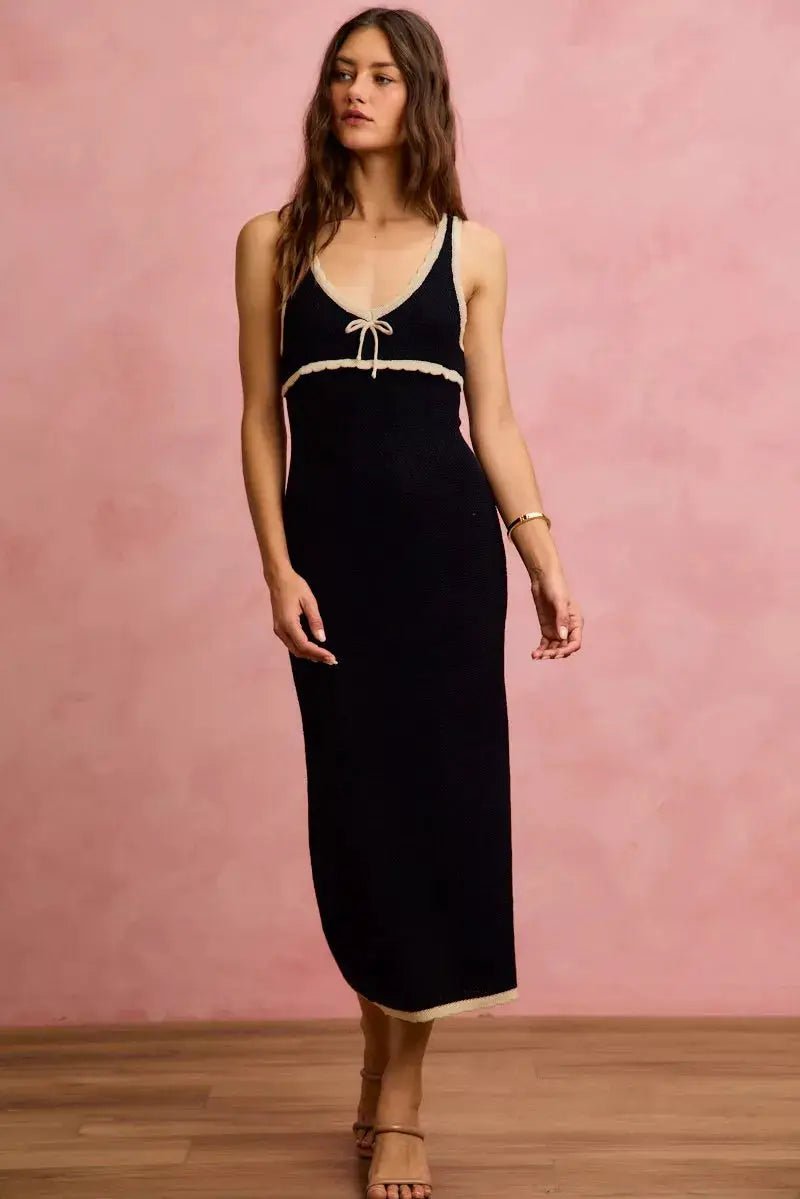 SO ME Knit Sweater Maxi Sleeveless Bodycon Resort Dress - Fritsch & Co.