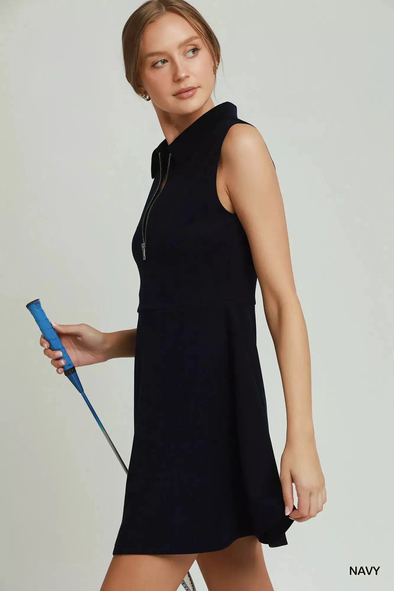 Umgee Collared Quarter Zip Tennis Dress - Fritsch & Co.