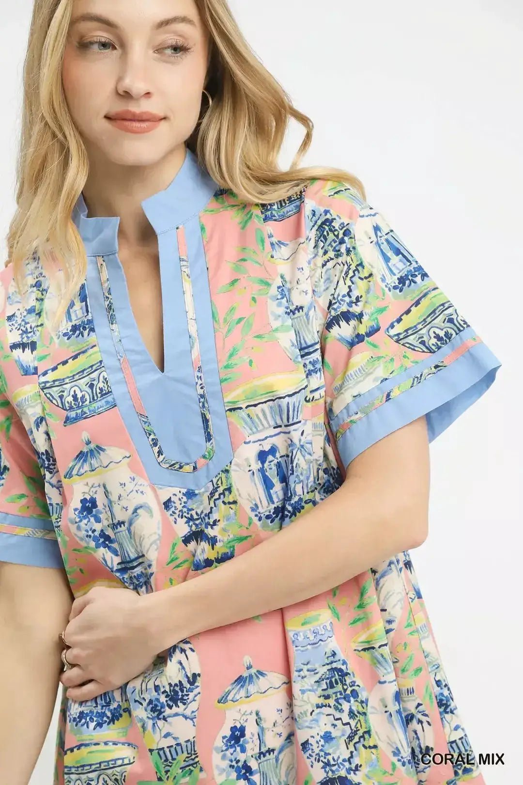 Umgee Mix Abstract Print Mini Dress - Fritsch & Co.