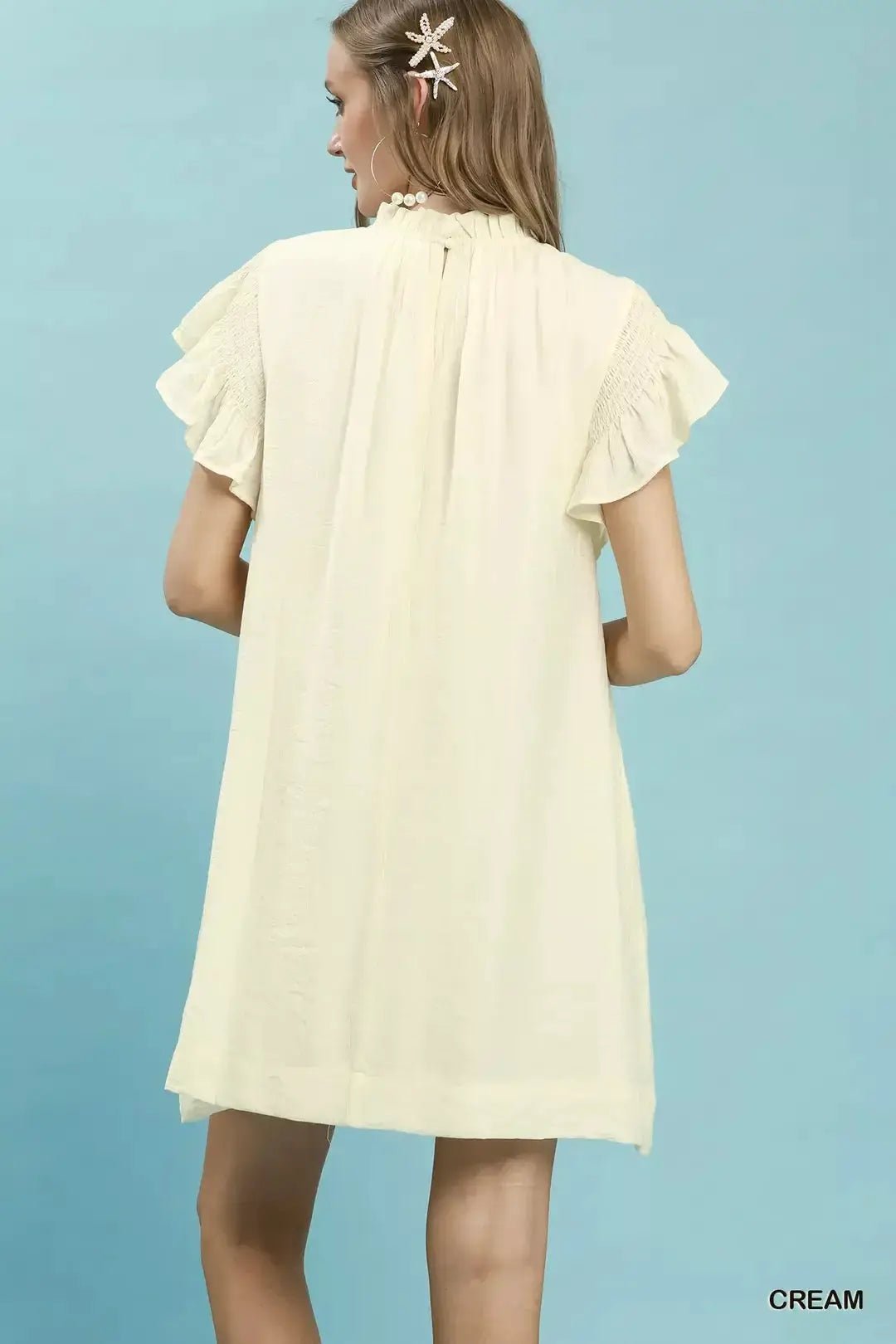 Umgee Ruffle Flutter Sleeve Dress - Fritsch & Co.