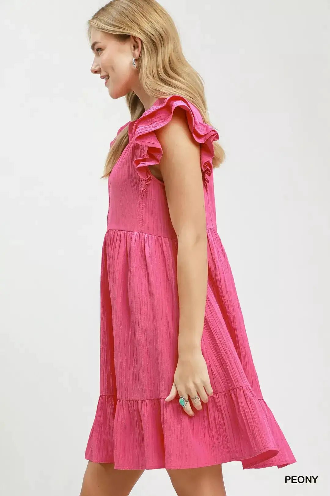 Umgee Ruffle Sleeve Babydoll Dress - Fritsch & Co.