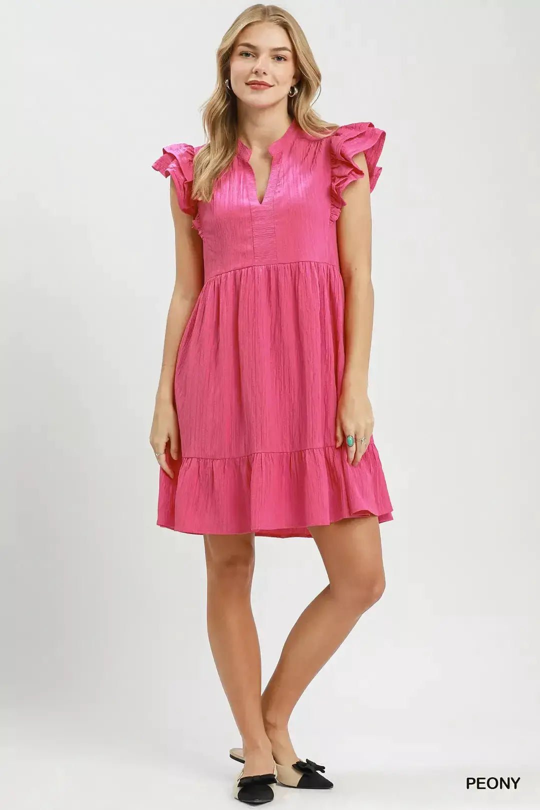 Umgee Ruffle Sleeve Babydoll Dress - Fritsch & Co.