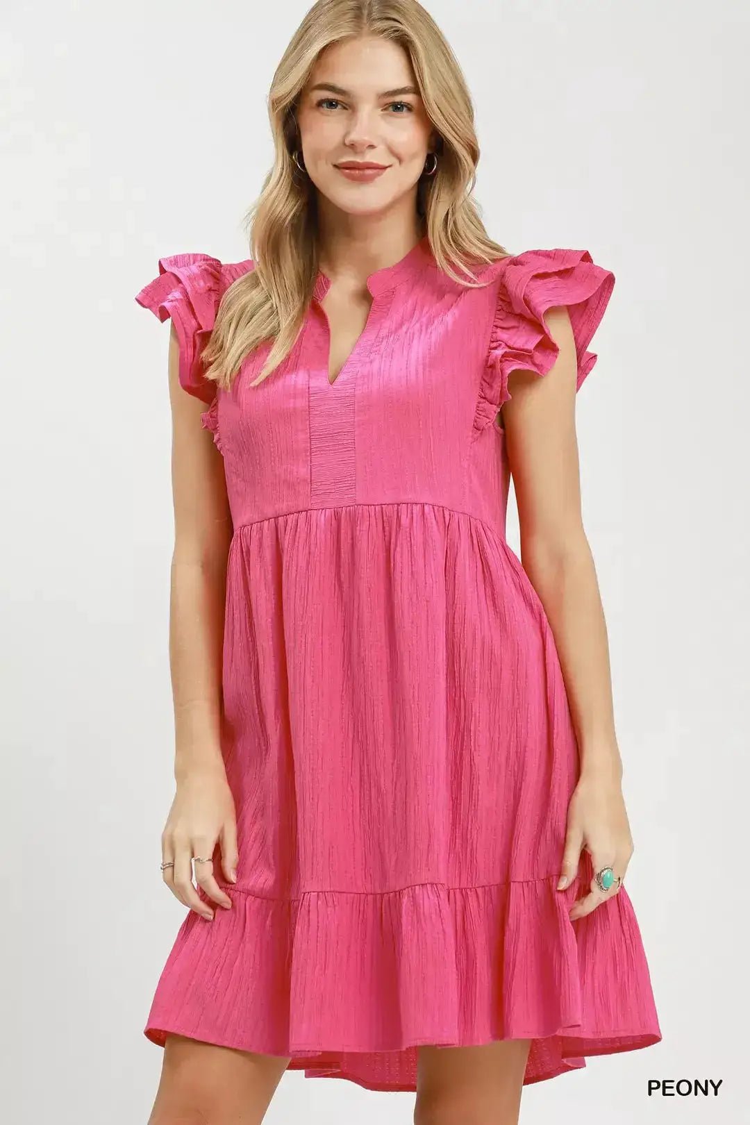Umgee Ruffle Sleeve Babydoll Dress - Fritsch & Co.