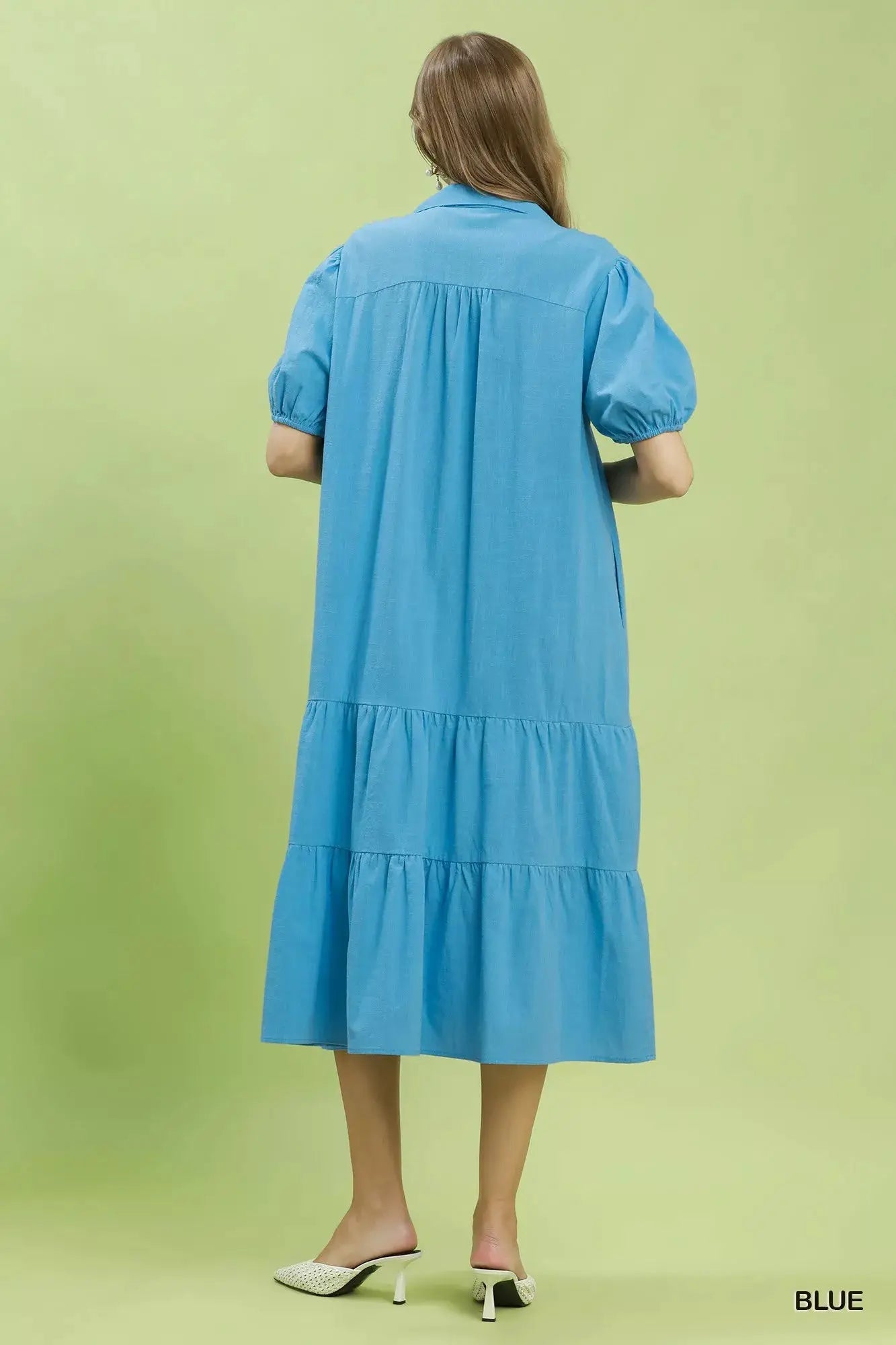 Umgee Solid Tiered Midi Dress - Fritsch & Co.