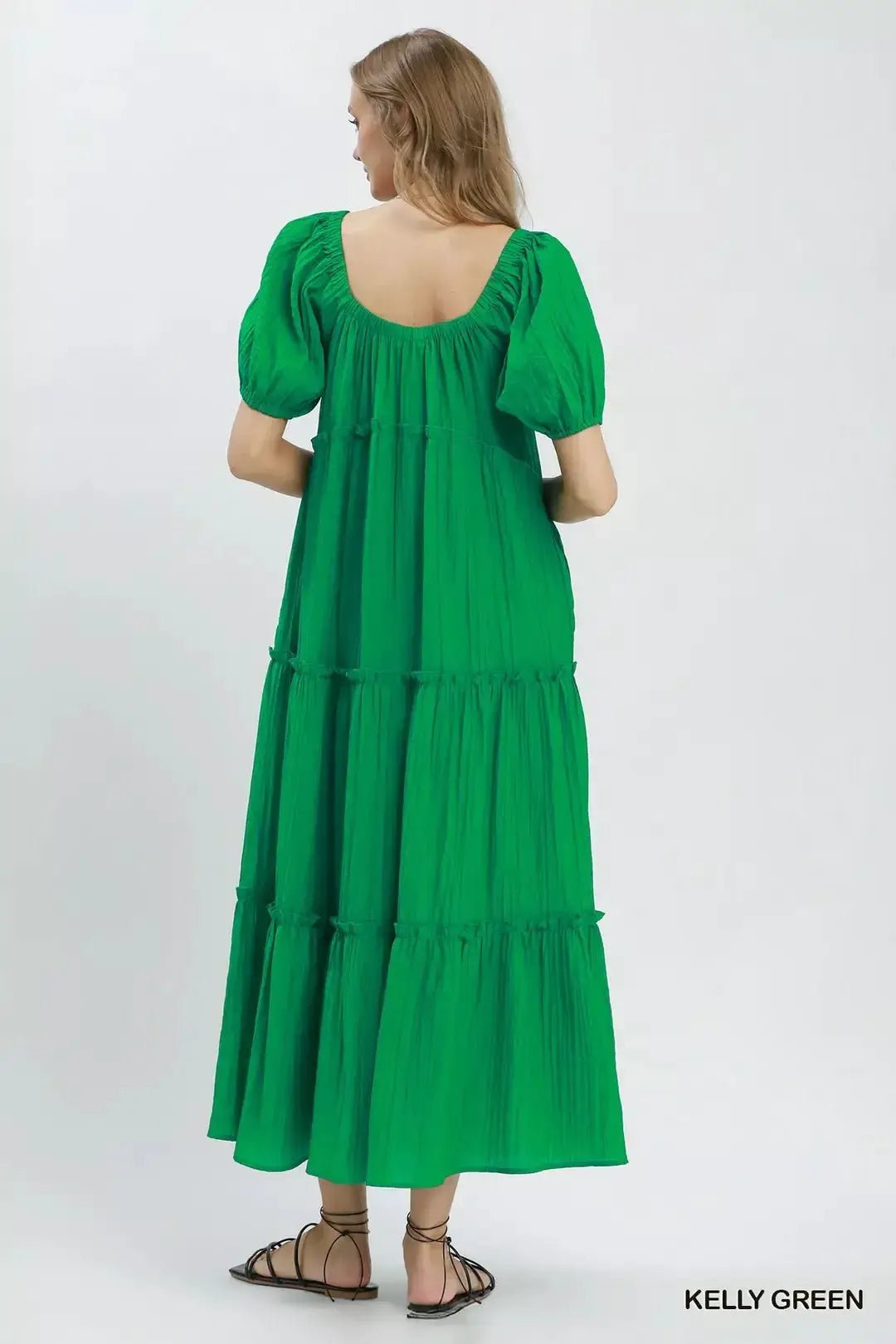Umgee Textured Tiered Midi Dress - Fritsch & Co.