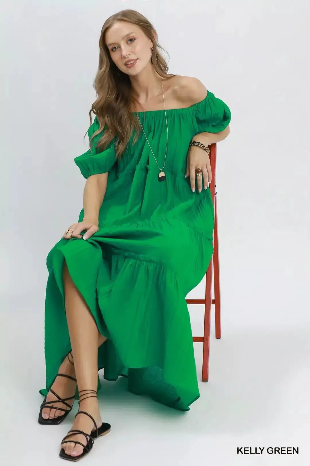 Umgee Textured Tiered Midi Dress - Fritsch & Co.