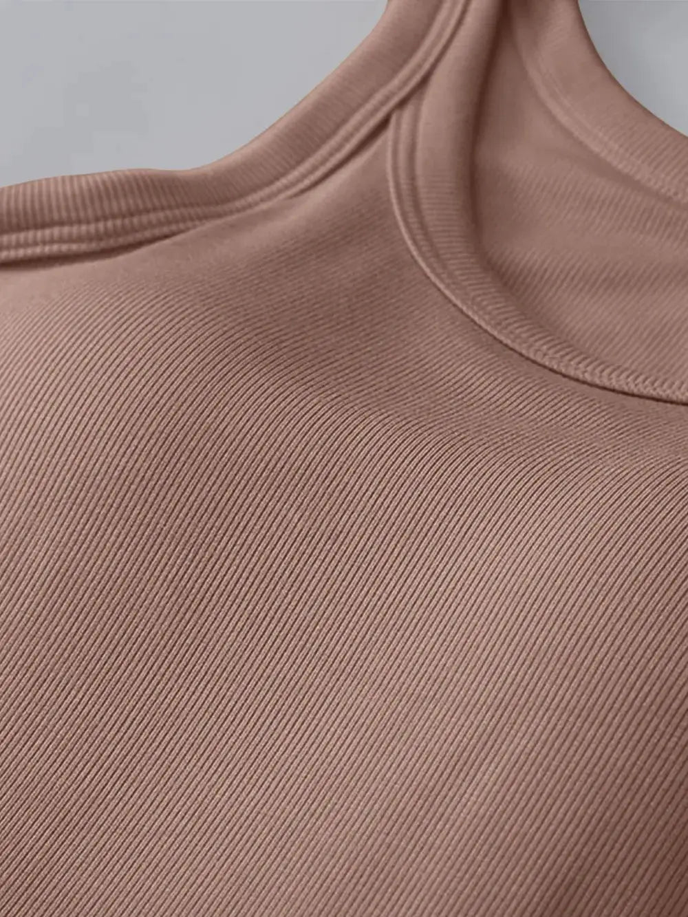 Women's Round Neck Tank Top With Built In Bra Basic Style Casual - Fritsch & Co.