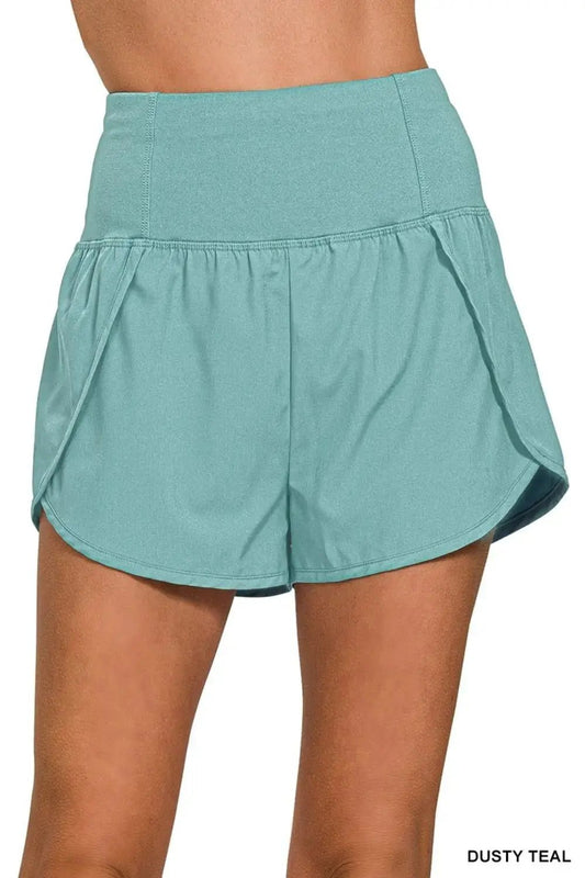 Zenana High Waisted Zippered Back Pocket Running Shorts - Fritsch & Co.