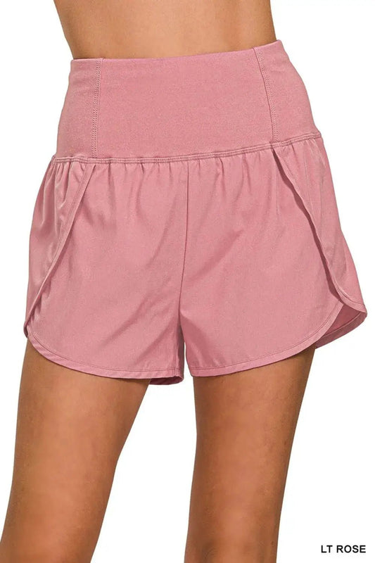 Zenana High Waisted Zippered Back Pocket Running Shorts - Fritsch & Co.