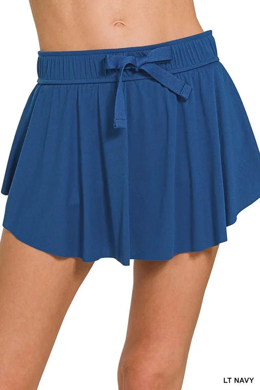 Zenana Ruffle Hem Tennis Skirt With Hidden Inner Pockets - Fritsch & Co.
